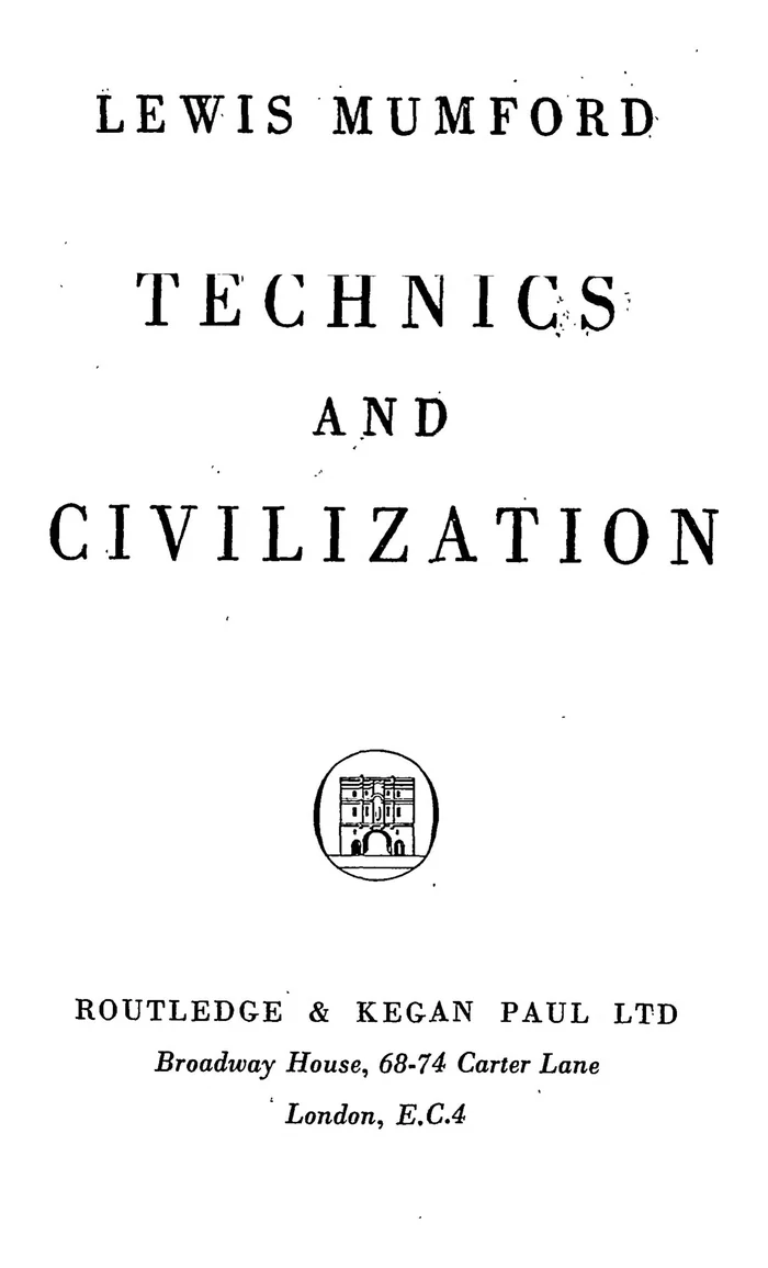 Technics and Civilization cover